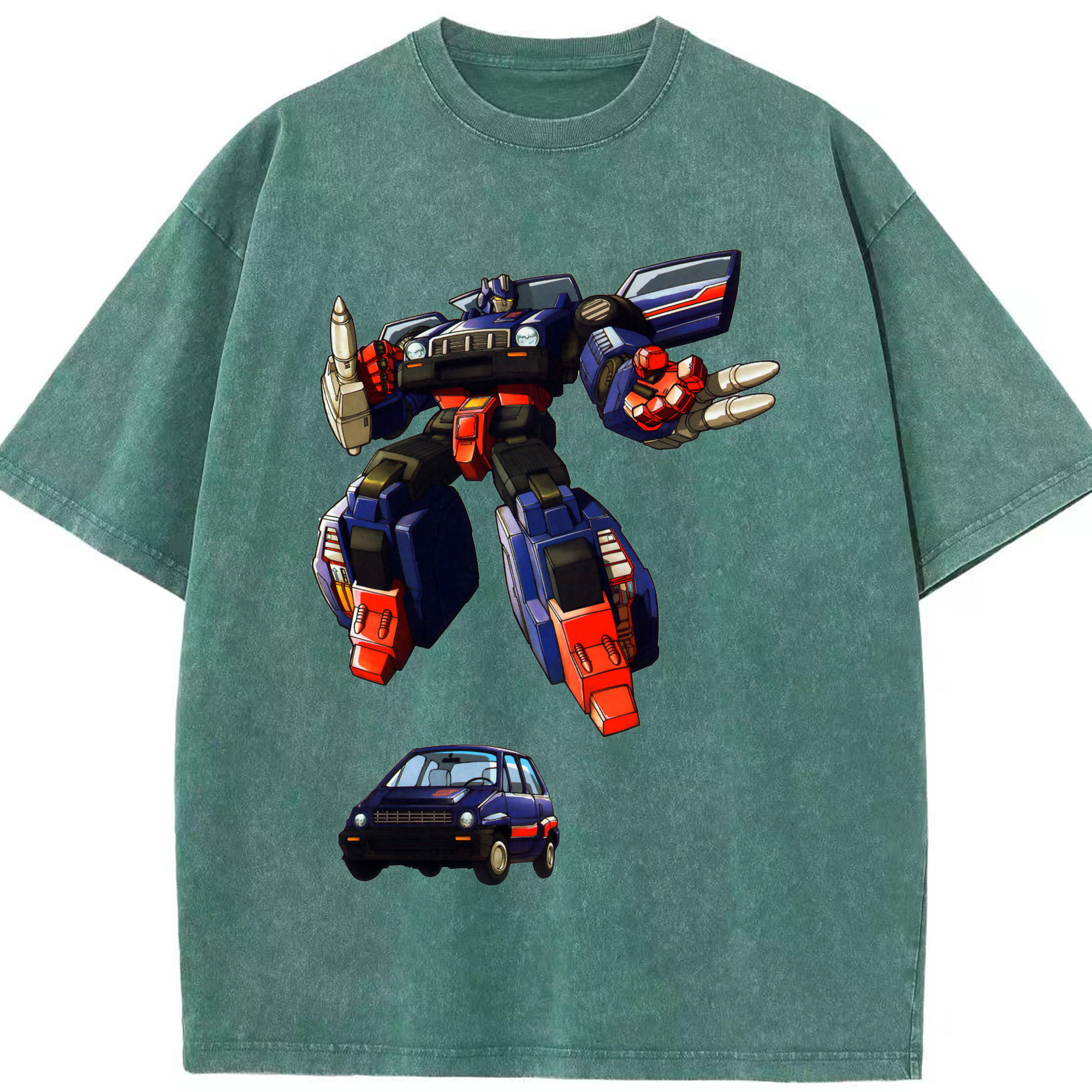 （画像用）  綿100% ヴィンテージ風 半袖Tシャツ（フロントプリント）